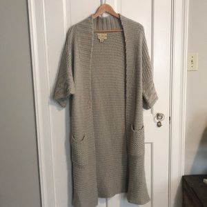 Wildfox grey/beige chunky open cardi